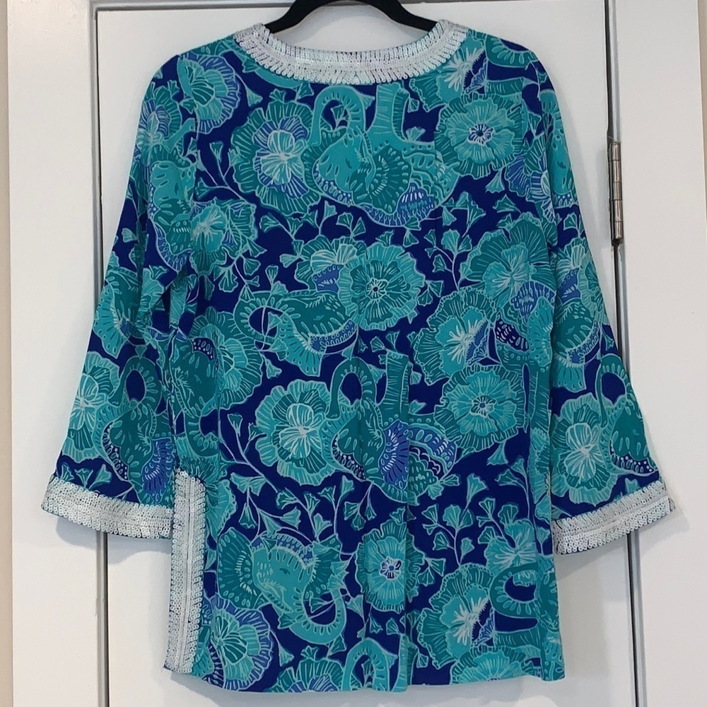 NWOT Lilly Pulitzer Renato Sequined Tunic Mint To Be S - Picture 8 of 9